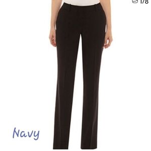 Worthington Women's Stretch Fit Navy Dress Pants